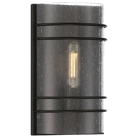 Access Lighting Cassi, 1 Light LED Wall Sconce, Matte Black Finish, Seeded Glass 20416LEDDLP-MBL/SDG